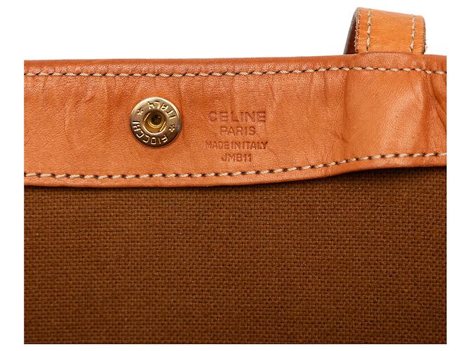 Céline Celine Brown Macadam Coated Canvas Tote Braun - Ansicht 5