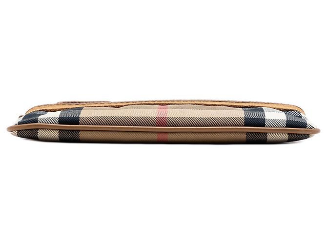 Pochette da polso Burberry in tela House Check marrone Marrone chiaro - vista 3