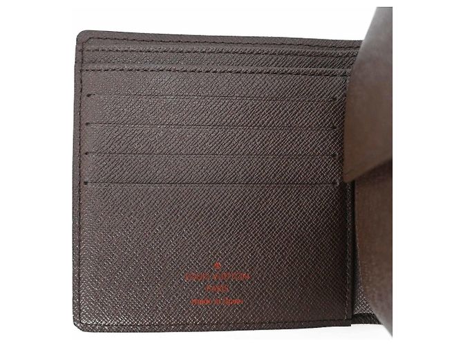 Louis Vuitton Damier Portefeuille Marco Bi-fold Wallet Marrone - vista 8