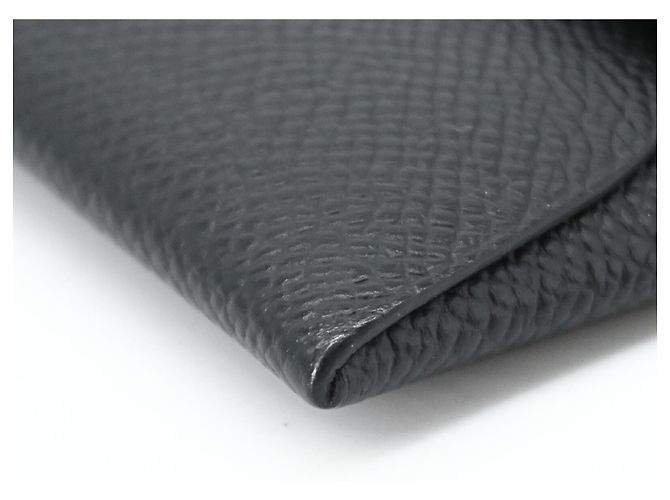 Hermès HERMES Bastia Veau Epsom Leather Coin Case Wallet Negro - vista 10