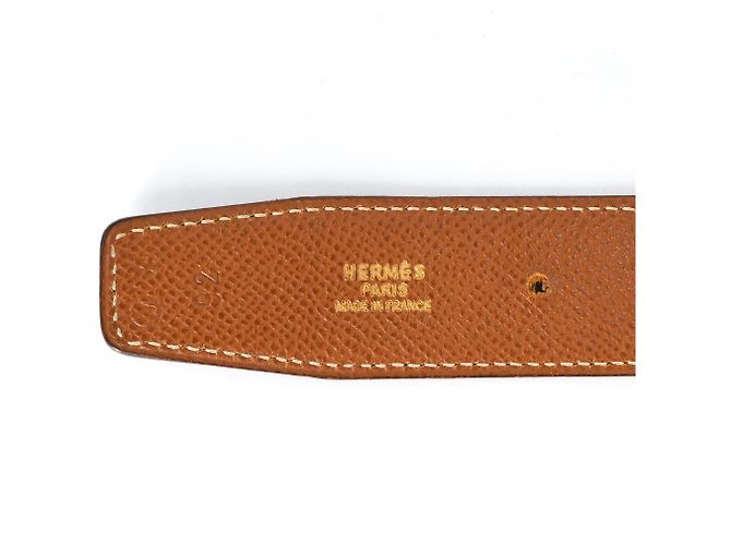 Hermès Cinto Hermes Constance Touareg H-Belt Marrom Preto Prata - vista 11