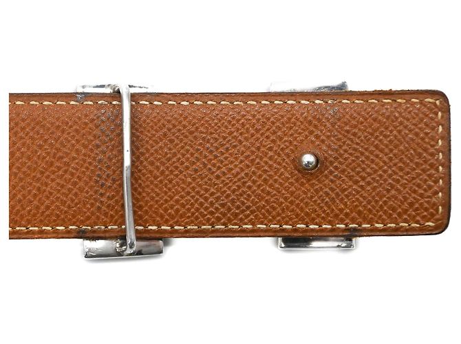 Hermès Cinto Hermes Constance Touareg H-Belt Marrom Preto Prata - vista 6