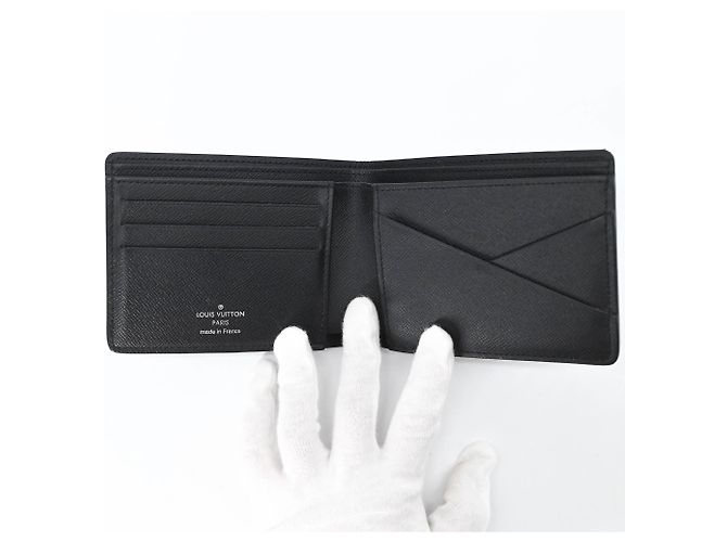 Louis Vuitton Monogram Portefeuille Multiple Bi-fold Wallet Nero Monogramma - vista 6