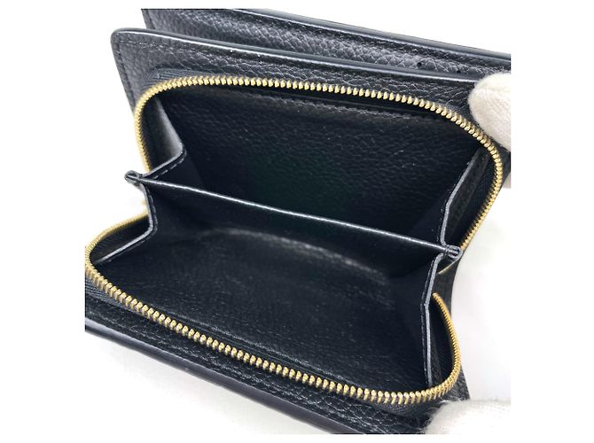 Louis Vuitton Portefeuille Claire Bi-fold Wallet in Monogram Empreinte Nero - vista 4