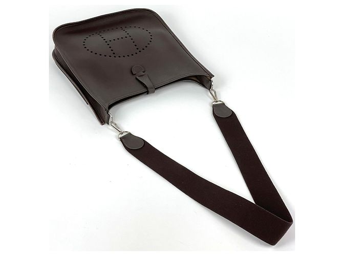 Hermès Borsa a tracolla Hermes Evelyne 2 PM Cioccolato - vista 7