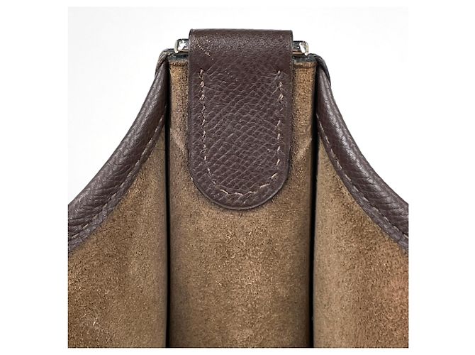 Hermès Borsa a tracolla Hermes Evelyne 2 PM Cioccolato - vista 9