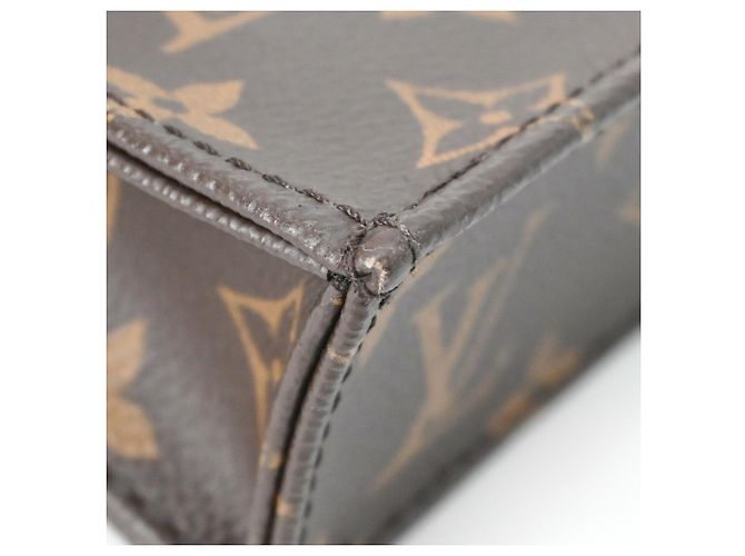 Borsa Louis Vuitton Monogram Petite Sac Plat Marrone Monogramma - vista 13