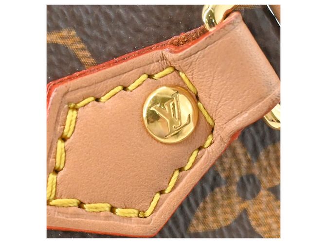 Borsa Louis Vuitton Monogram Petite Sac Plat Marrone Monogramma - vista 14