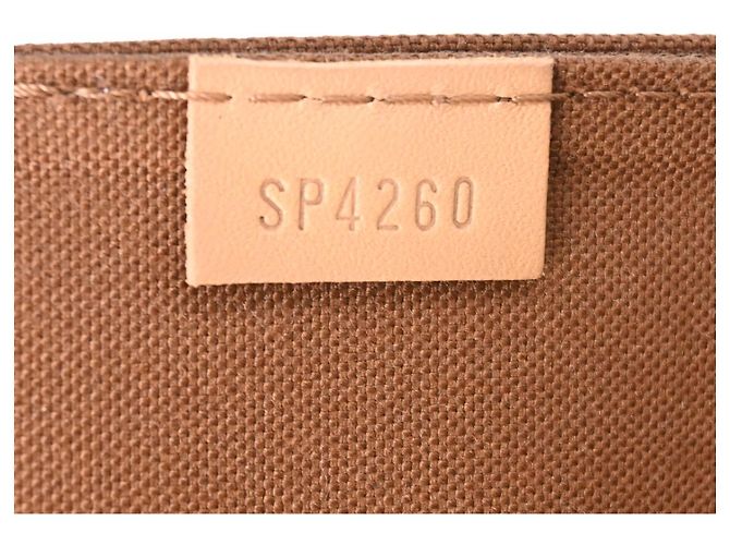 Borsa Louis Vuitton Monogram Petite Sac Plat Marrone Monogramma - vista 9