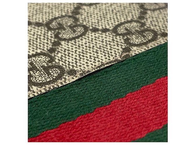 Gucci Long Wallet in GG Pattern Red Beige Green - view 5