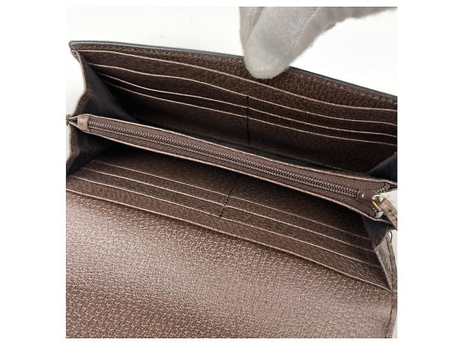 Gucci Long Wallet in GG Pattern Red Beige Green - view 9