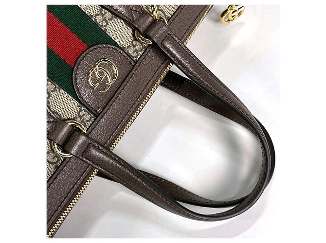mala de mão média Gucci Ophidia Marrom - vista 5