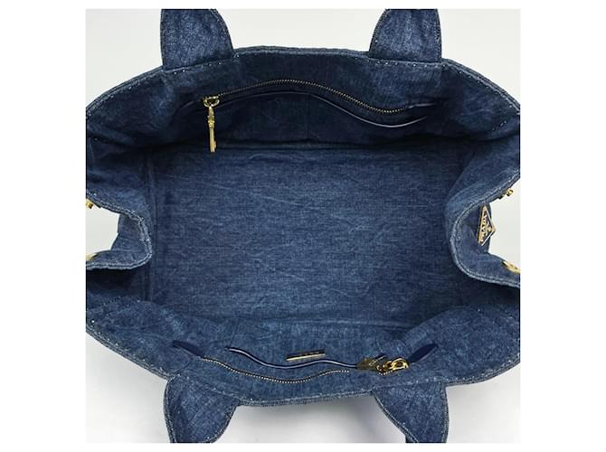 Prada Canapa Tote Bag Blau - Ansicht 8