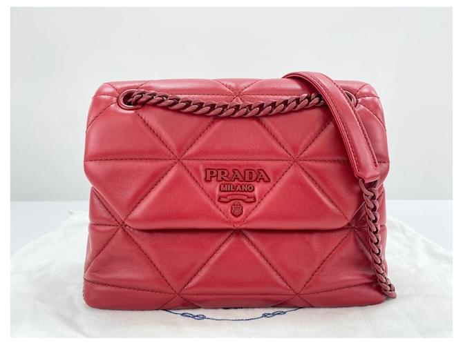 Borsa a tracolla Prada Spectrum in rosso - vista 13