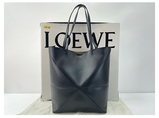Borsa Tote Loewe Puzzle in nero - vista 11
