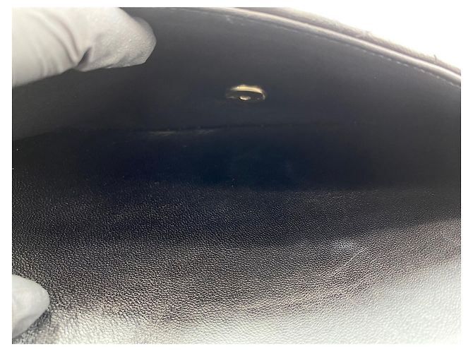 Borsa a tracolla Chanel Matelassé Classic Flap Nero - vista 13