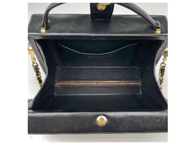 Borsa a mano Chanel in pelle nera Nero - vista 12