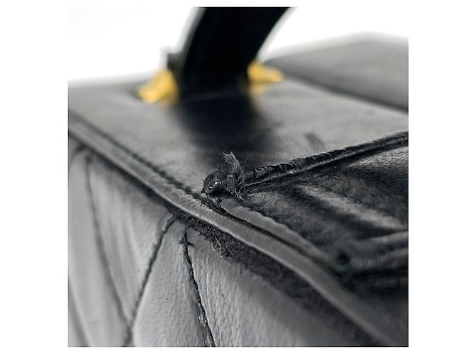 Borsa a mano Chanel in pelle nera Nero - vista 6