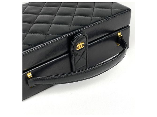 Borsa a mano Chanel in pelle nera Nero - vista 7