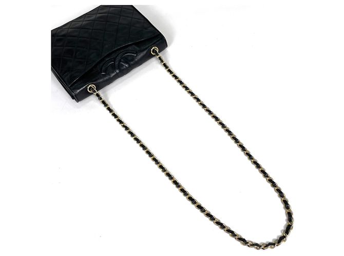 Borsa a tracolla Chanel in pelle nera Nero - vista 6