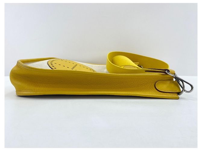 Hermès Borsa a tracolla Hermes Evelyne - Yellow Giallo - vista 3