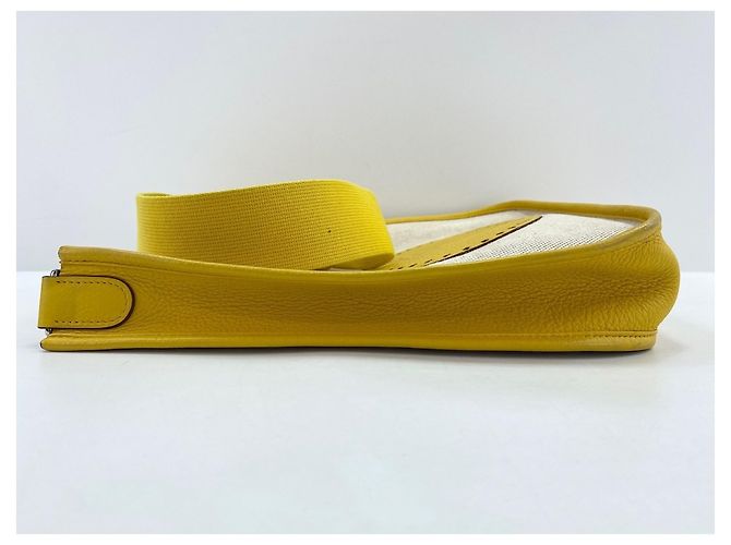 Hermès Borsa a tracolla Hermes Evelyne - Yellow Giallo - vista 4