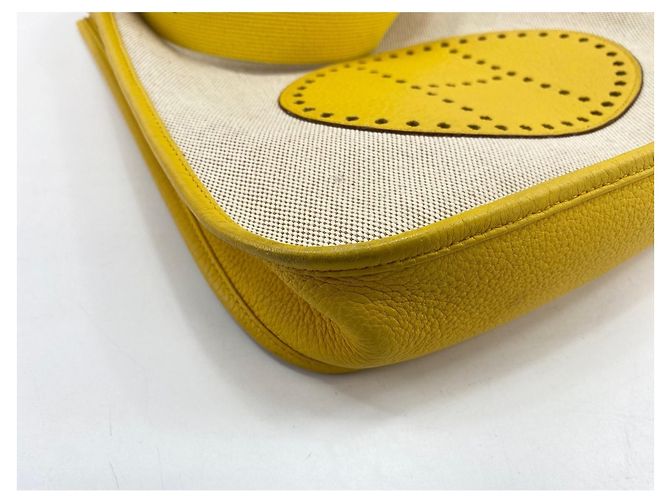 Hermès Borsa a tracolla Hermes Evelyne - Yellow Giallo - vista 6