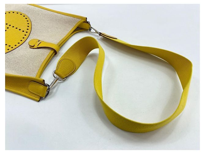 Hermès Borsa a tracolla Hermes Evelyne - Yellow Giallo - vista 8