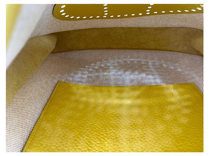 Hermès Borsa a tracolla Hermes Evelyne - Yellow Giallo - vista 9