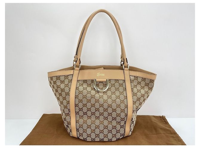 Borsa Tote Gucci Abbey in beige - vista 13