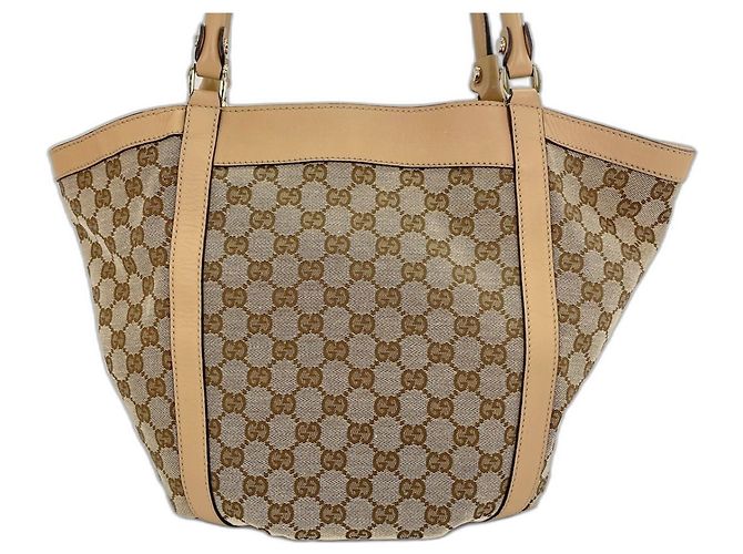 Borsa Tote Gucci Abbey in beige - vista 2