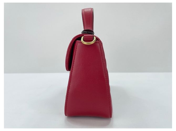 Borsa a tracolla Gucci GG Marmont Mini Top Handle Rosso - vista 4