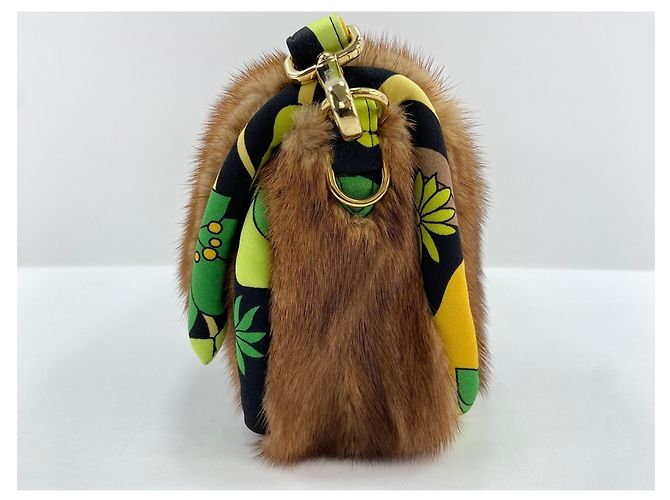 Borsa a spalla Fendi Baguette Verde - vista 5
