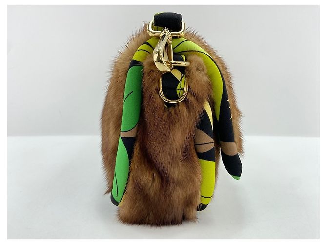 Borsa a spalla Fendi Baguette Verde - vista 6