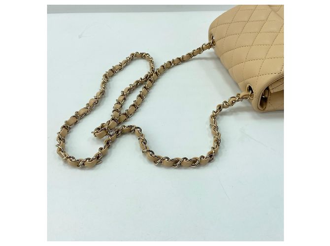 Borsa a tracolla Small Chanel Matelassé Beige - vista 10