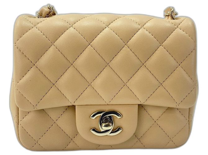 Borsa a tracolla Small Chanel Matelassé Beige - vista 2