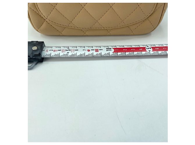 Borsa a tracolla Small Chanel Matelassé Beige - vista 4