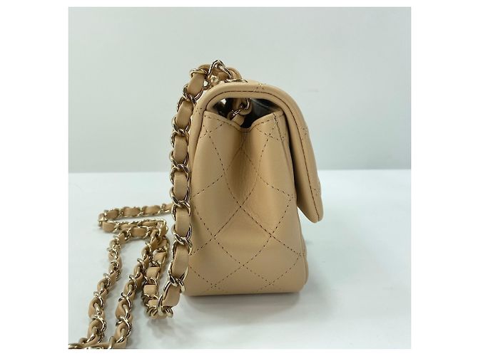 Borsa a tracolla Small Chanel Matelassé Beige - vista 5