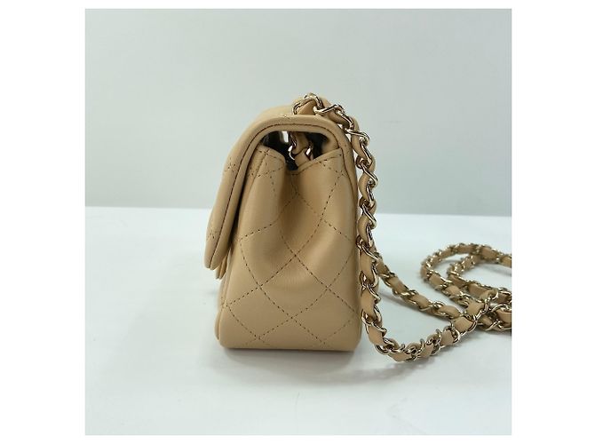 Borsa a tracolla Small Chanel Matelassé Beige - vista 6