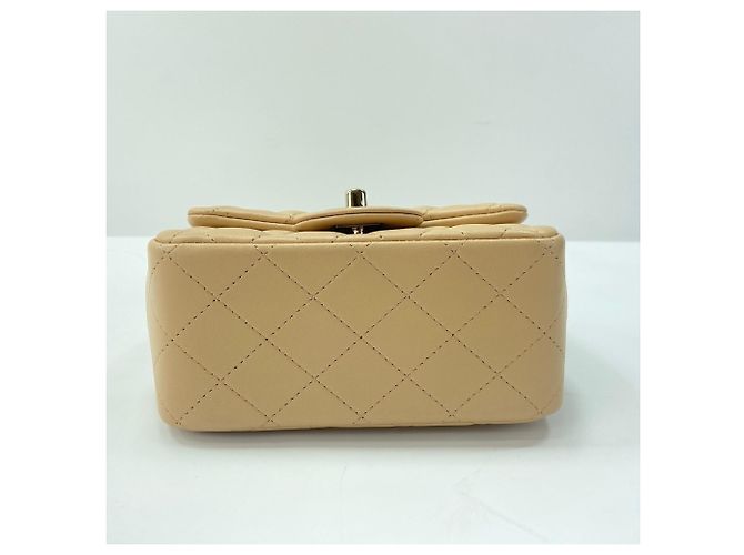 Borsa a tracolla Small Chanel Matelassé Beige - vista 7
