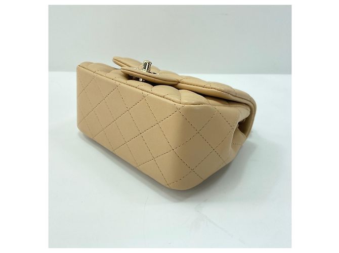 Borsa a tracolla Small Chanel Matelassé Beige - vista 9