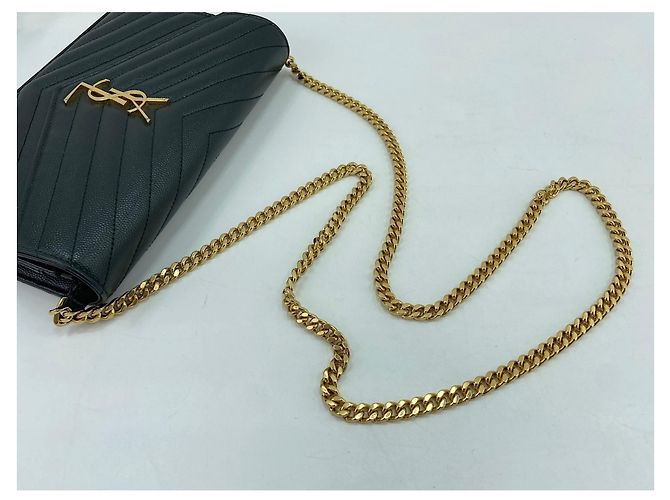Borsa a tracolla Cassandra Yves Saint Laurent Grigia Marrone - vista 10