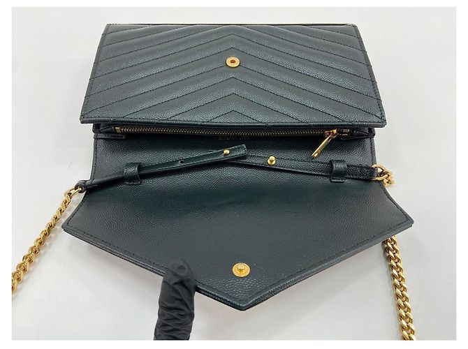 Borsa a tracolla Cassandra Yves Saint Laurent Grigia Marrone - vista 13