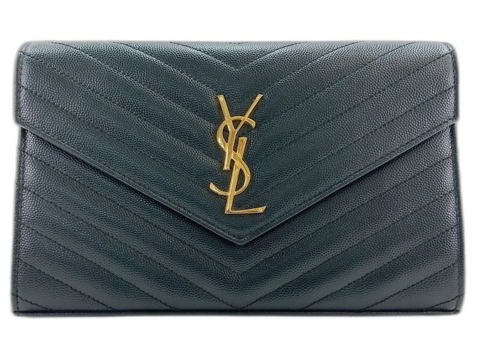 Borsa a tracolla Cassandra Yves Saint Laurent Grigia Marrone - vista 2