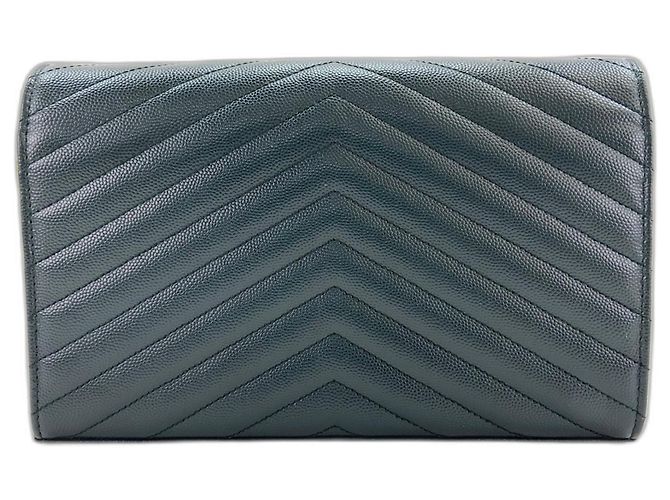 Borsa a tracolla Cassandra Yves Saint Laurent Grigia Marrone - vista 3