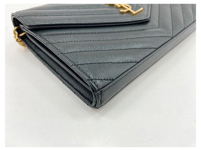 Borsa a tracolla Cassandra Yves Saint Laurent Grigia Marrone - vista 8