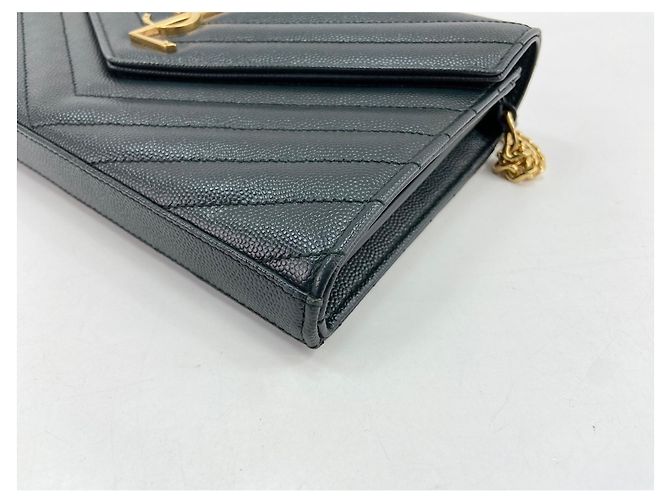 Borsa a tracolla Cassandra Yves Saint Laurent Grigia Marrone - vista 9