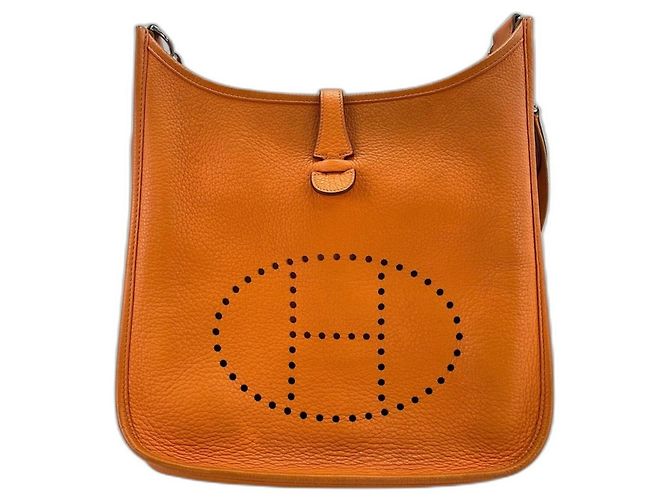 Hermès Borsa a tracolla Hermes Evelyne 2 Arancione - vista 2