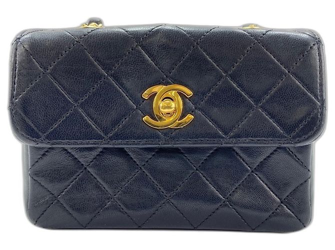 Borsa a tracolla Chanel Mini Matelassé Nero - vista 2