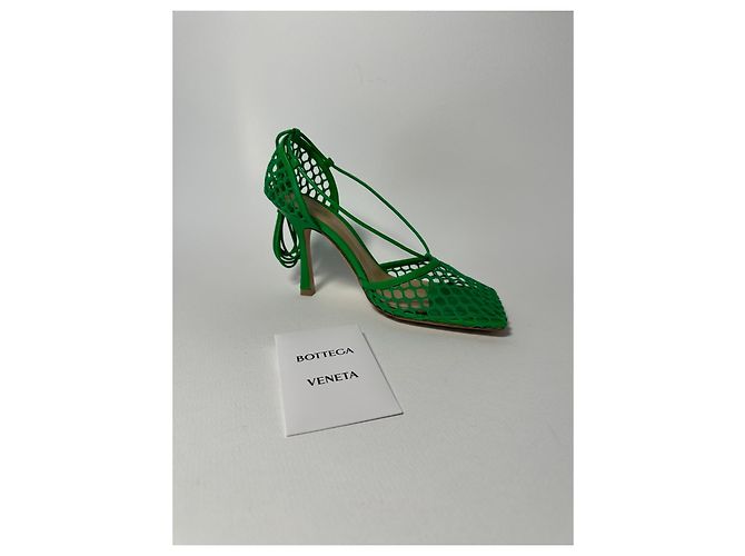 Bottega Veneta Sandali Stretch Mesh Grass Verde Taglia 37 - vista 10